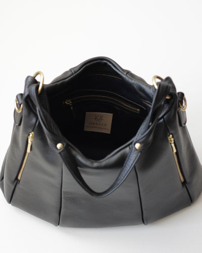 Lotus Bag - Opelle bag Permanent Collection - Opelle leather handbag handcrafted leather bag toronto Canada