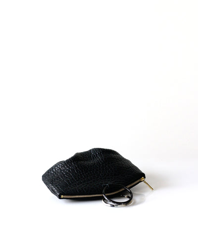 Pochette Horn Ring | Shrunken Lamb - Opelle bag Shrunken Lamb - Opelle leather handbag handcrafted leather bag toronto Canada